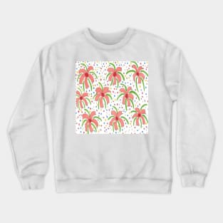 Tropical Fiesta Floral Pattern Crewneck Sweatshirt